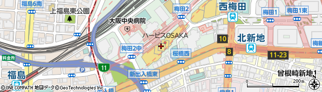富国生命保険相互会社　大阪北支社曽根崎営業所周辺の地図