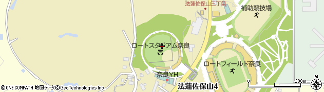 奈良県奈良市法蓮佐保山周辺の地図