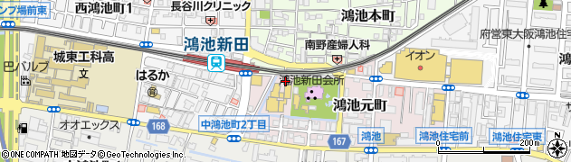 モリタ屋鴻池店周辺の地図