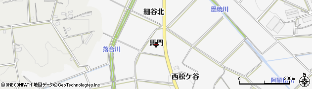 愛知県豊橋市細谷町（馬門）周辺の地図