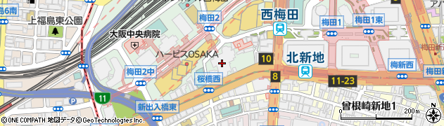 セブンイレブン梅田ブリーゼタワー店周辺の地図