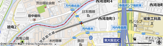 河内橋本北周辺の地図