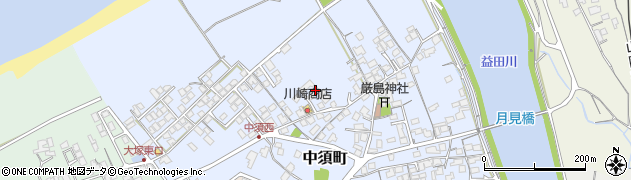 島根県益田市中須町507周辺の地図