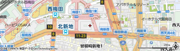 大阪公立大学　梅田サテライト都市経営研究科周辺の地図