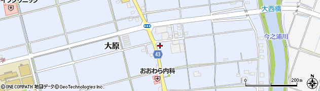 静岡県磐田市大原周辺の地図