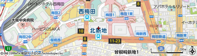神村学園　高等部通信制大阪梅田学習センター周辺の地図
