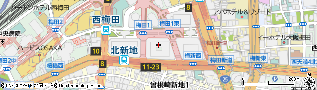 ショップイン梅田店周辺の地図