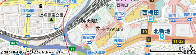 セブンイレブン梅田ダイビル店周辺の地図