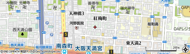 大阪府大阪市北区紅梅町周辺の地図