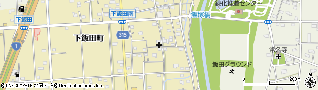静岡県浜松市中央区下飯田町周辺の地図