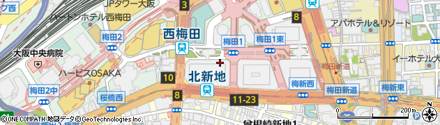 信長書店大阪駅前第一ビル店周辺の地図