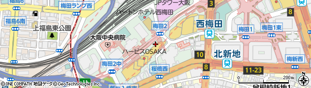 西梅田 禅園・個室和食周辺の地図