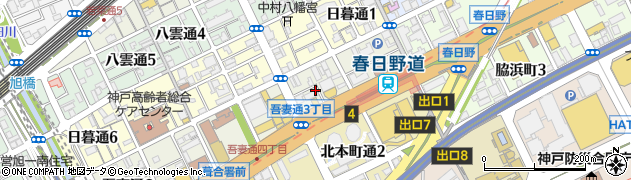 兵庫県神戸市中央区吾妻通2丁目周辺の地図