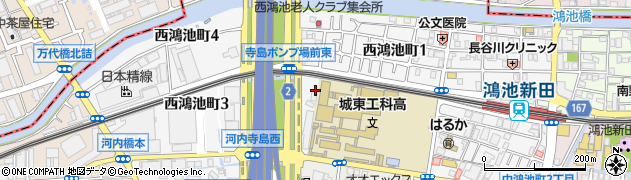 大阪府東大阪市西鴻池町周辺の地図