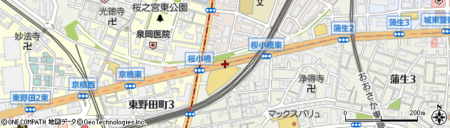 蒲生桜小橋周辺の地図