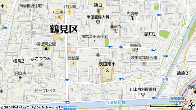 〒538-0051 大阪府大阪市鶴見区諸口の地図