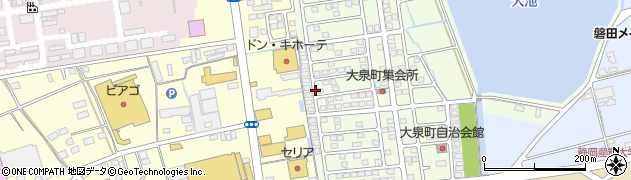 静岡県磐田市大泉町周辺の地図