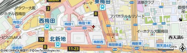 梅田DTタワー地下3階駐車場【利用可能時間：6:00～23:00】※高さ155cm 中型車まで周辺の地図