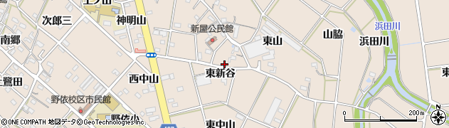 愛知県豊橋市野依町東新谷32周辺の地図