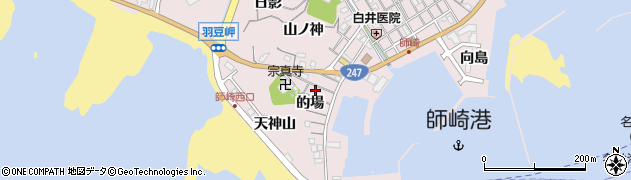 愛知県南知多町（知多郡）師崎（的場）周辺の地図