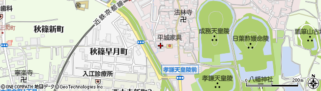 奈良県奈良市山陵町169周辺の地図