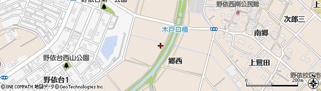 愛知県豊橋市野依町郷西周辺の地図