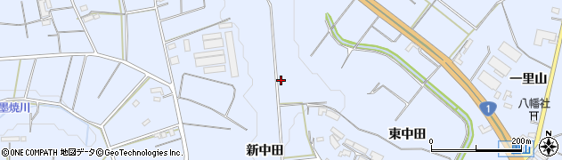 愛知県豊橋市東細谷町（新中田）周辺の地図