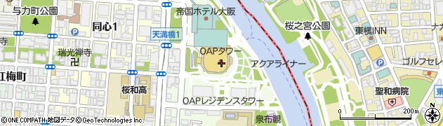 大阪ＯＡＰタワー内郵便局周辺の地図