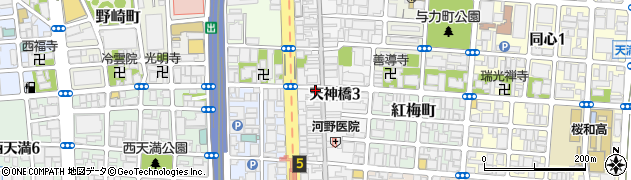大阪丸六不動産株式会社　本社周辺の地図