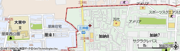 大阪府東大阪市加納8丁目25-3周辺の地図