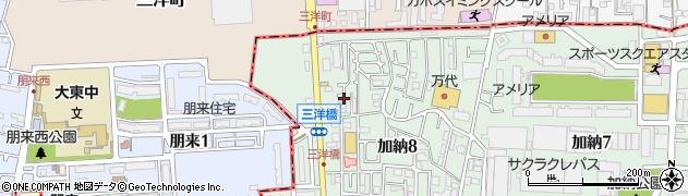 大阪府東大阪市加納8丁目25-4周辺の地図