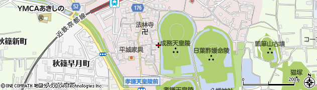 奈良県奈良市山陵町185周辺の地図