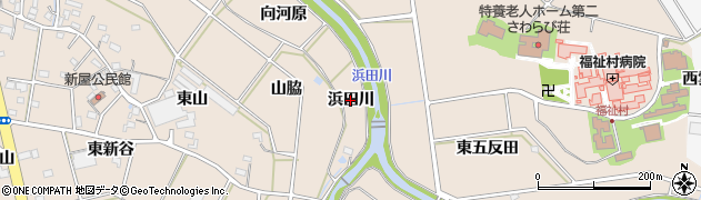 愛知県豊橋市野依町（浜田川）周辺の地図