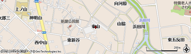愛知県豊橋市野依町（東山）周辺の地図
