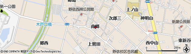 愛知県豊橋市野依町南郷周辺の地図