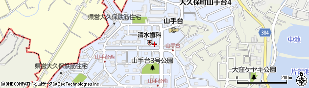 兵庫県明石市大久保町山手台周辺の地図