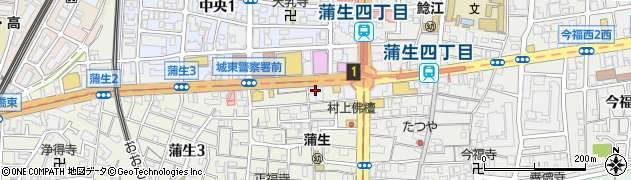 快活CLUB 蒲生四丁目店周辺の地図