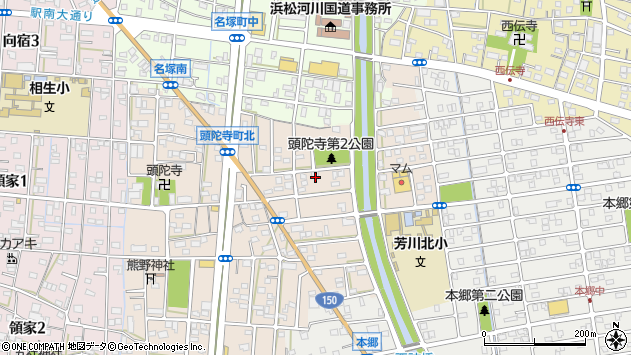〒430-0817 静岡県浜松市中央区頭陀寺町の地図
