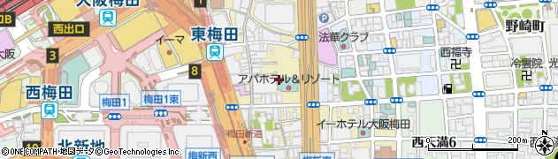 大阪府大阪市北区曾根崎周辺の地図