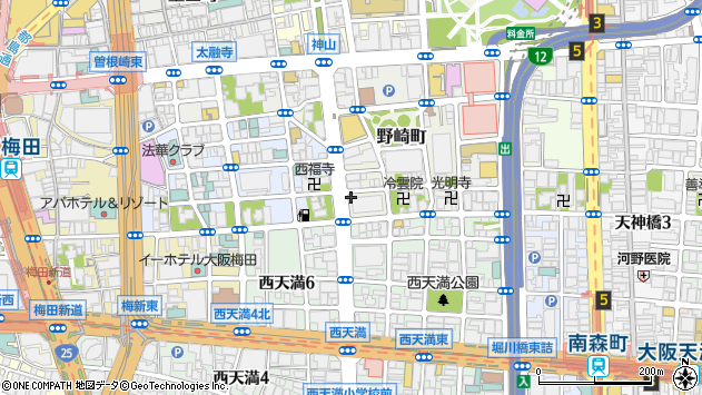 〒530-0055 大阪府大阪市北区野崎町の地図