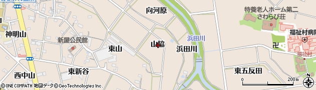 愛知県豊橋市野依町山脇周辺の地図