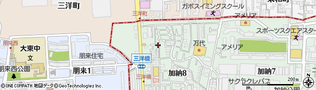 大阪府東大阪市加納8丁目25-22周辺の地図