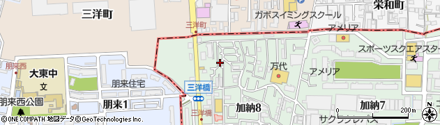 大阪府東大阪市加納8丁目25-20周辺の地図