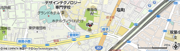静岡県浜松市中央区成子町周辺の地図
