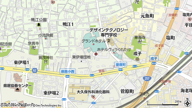 〒432-8036 静岡県浜松市中央区東伊場の地図