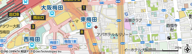 阪神ドラッグストア　梅田地下店周辺の地図