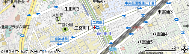 二宮橋周辺の地図