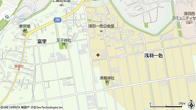 〒437-1123 静岡県袋井市浅羽一色の地図