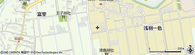 静岡県袋井市浅羽一色周辺の地図