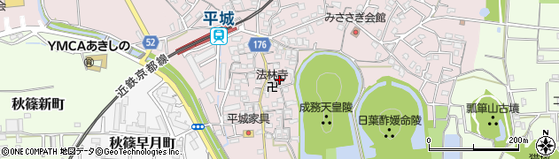 奈良県奈良市山陵町196周辺の地図